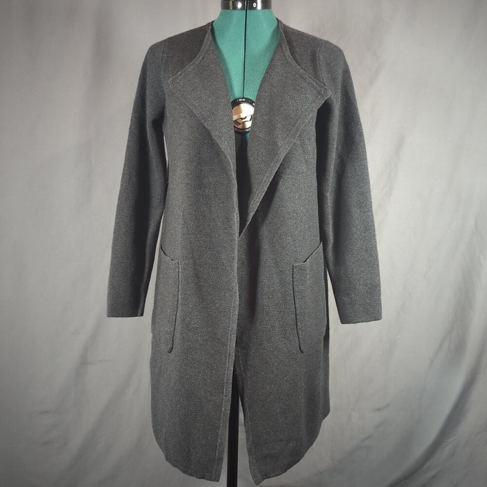 J.Crew Juliette Sweater Blazer XS Charcoal Gray Merino Wool Minimalist